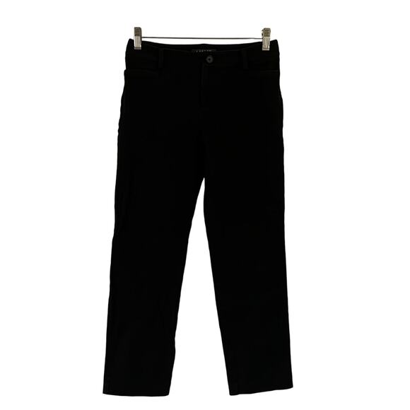 Lauren Ralph Lauren Petite Size 2P Black Stretch Twill Pants Straight Leg Preppy - Picture 1 of 10